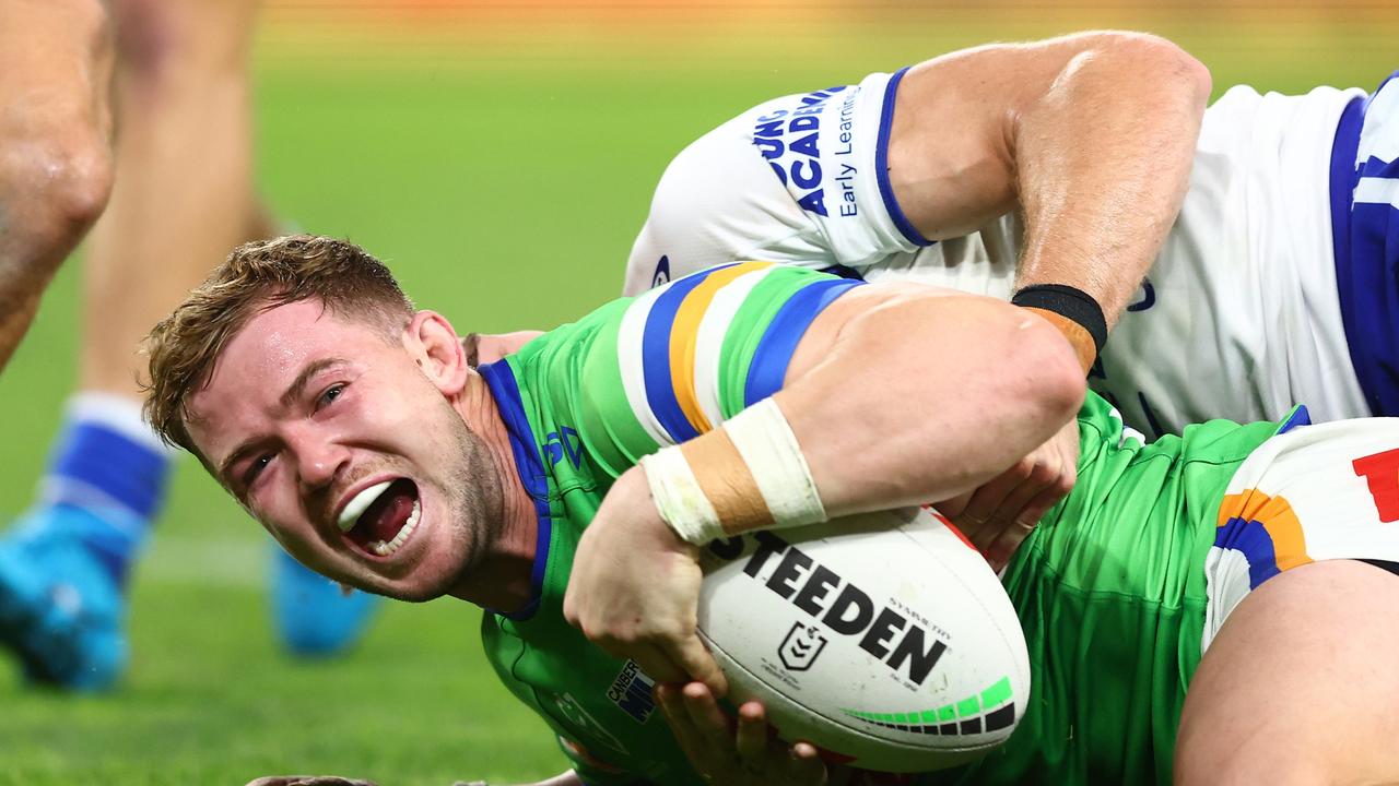 Young has been an attacking weapon for Canberra with 23 tries in the past two seasons. Picture: Chris Hyde/Getty Images