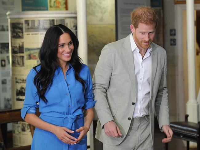 Meghan and Harry are on their first official tour as a family of three. Picture: AFP