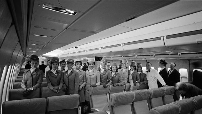 The 361 passenger Boeing 747 arrives at Heathrow Airport on 12th January 1970. Photo Sidey,Crawshaw&McDonald/Mirrorpix/Getty Images.