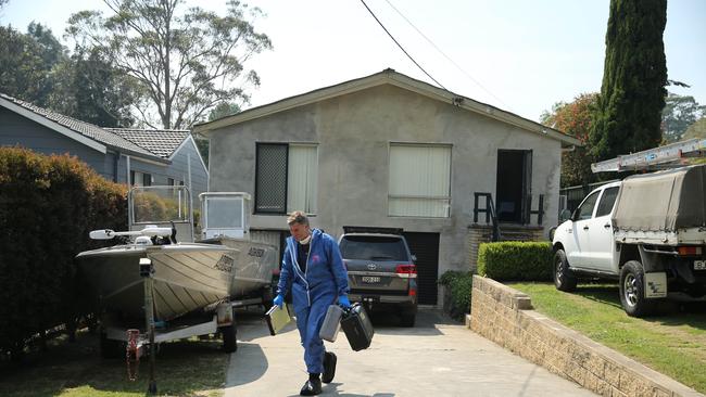 Officers who were trying to force entry were trapped on the small landing on the top of the stairs when Pearce opened the door. Picture: Tim Hunter.