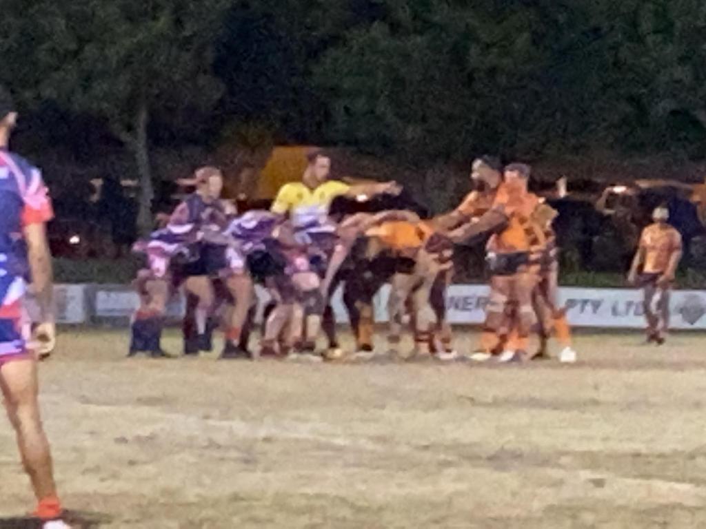 Former NRL player Tony Williams at Southport, lining up with Israel Folau.