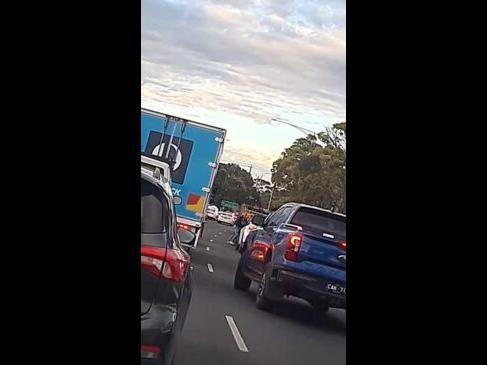 Geelong road rage caught on camera