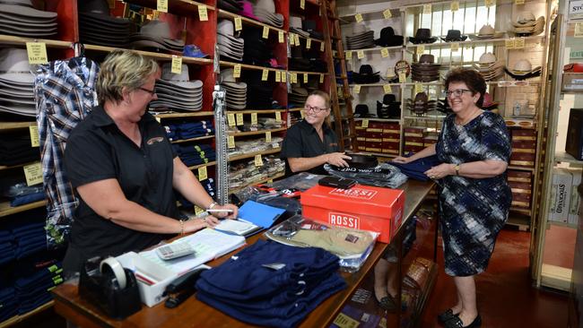 Sharon Anderson, Jackie Harrison and Vassie Comino at work at P Comino &amp; Sons in 2016. Picture: Lee Constable