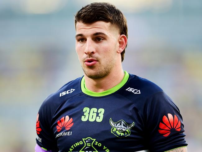 NRL; North Queensland Cowboys Vs Canberra Raiders at Queensland Country Bank Stadium, Townsville. Curtis Scott. Picture: Alix Sweeney