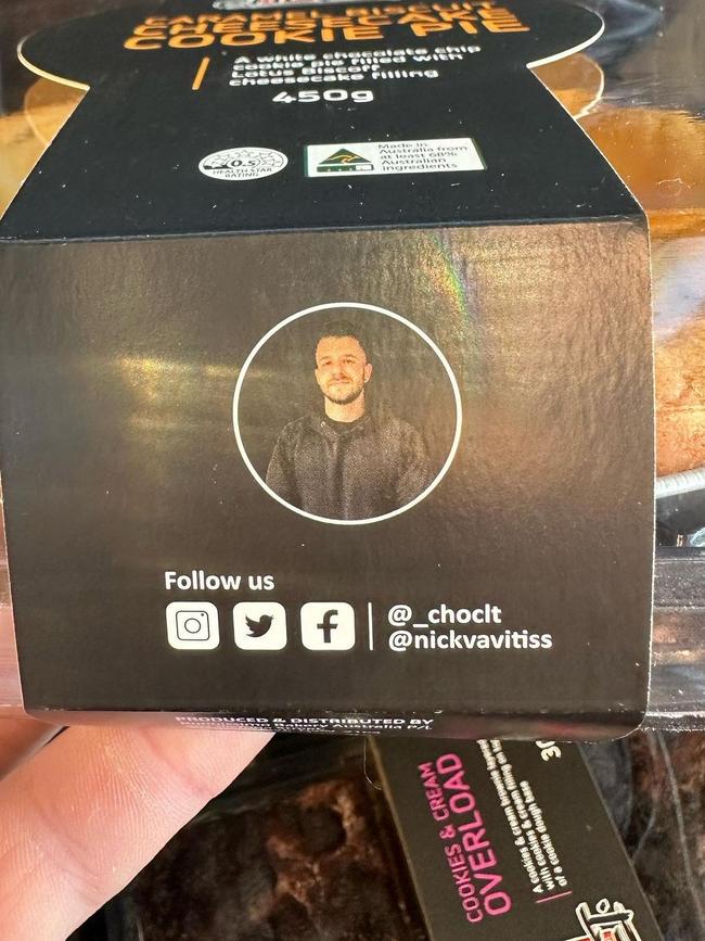 The brand Choclt is owned by Melbourne food blogger Nick Vavitis. Picture: Supplied