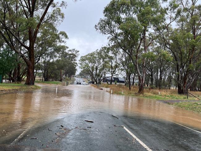 07/01/2024 Flood water across Carolyn Way in Bendigo. picture Facebook