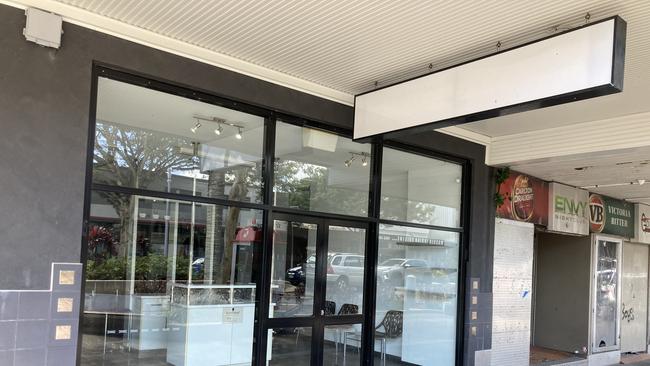 The empty shell where long-standing Mackay hairdresser J & R Hair Designers used to be. Photo: Toby Crockford.