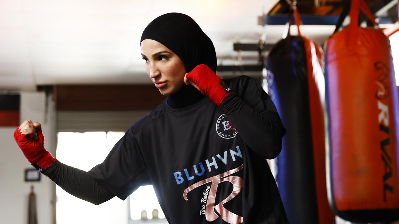 Australian boxer Tina Rahimi. Picture: Richard Dobson