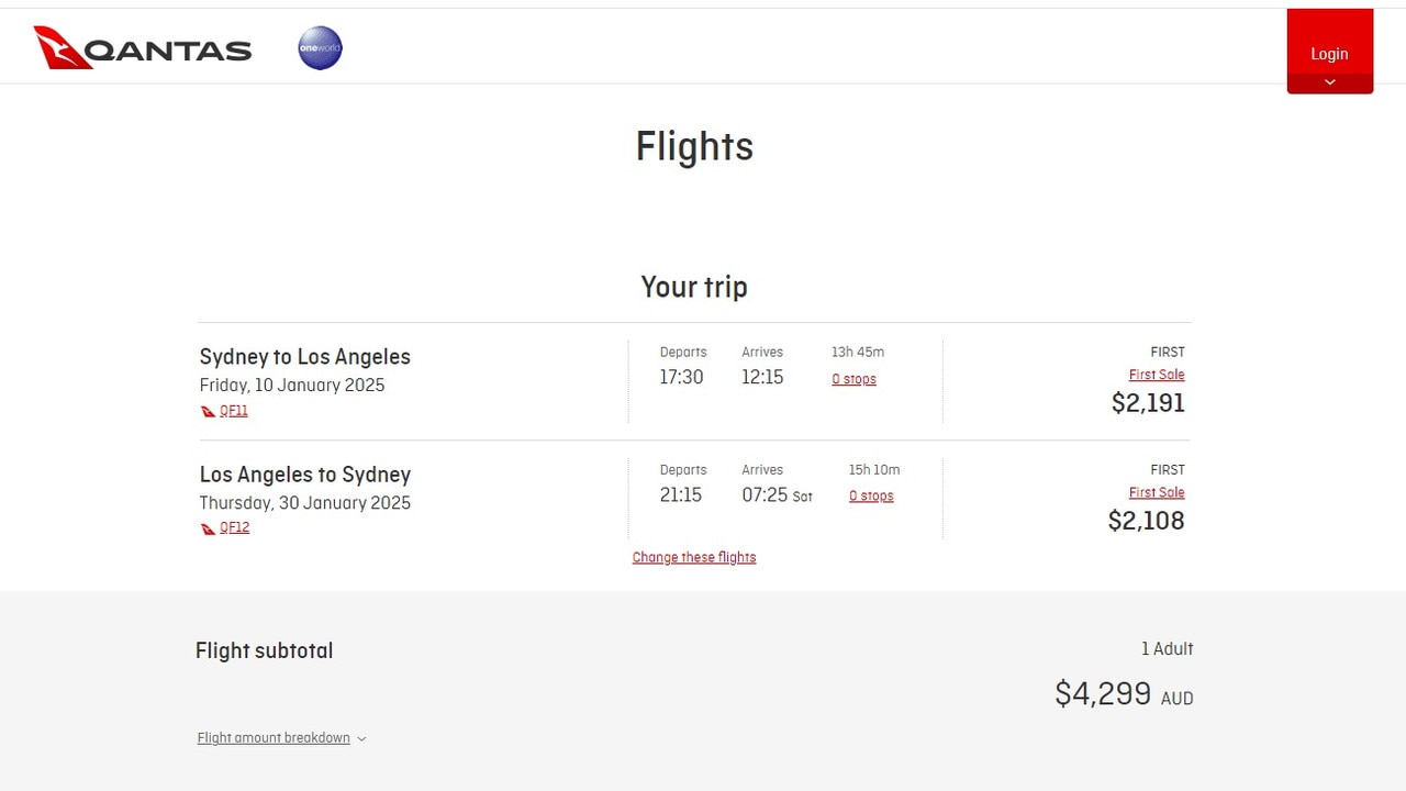 Travellers thought they nabbed the luxury seats for $4299 return. Picture: OzBargain