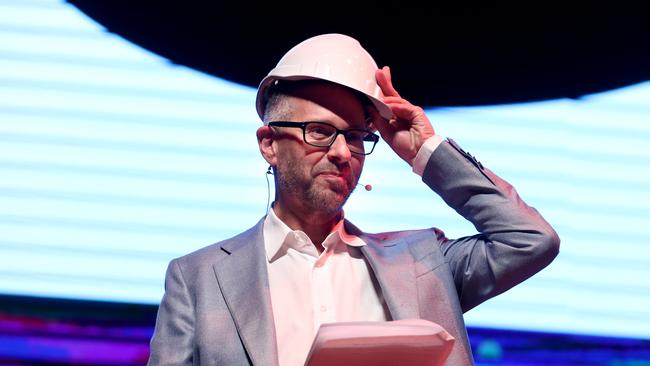 Alex Waislitz speaking at the Sohns Hearts and Minds Conference at Hamer Hall in Melbourne. David Geraghty/The Australian