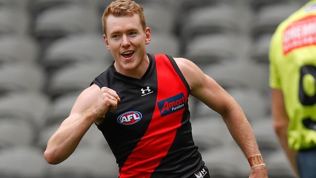 Jacob Townsend lit it up in his Essendon debut. Picture: Getty