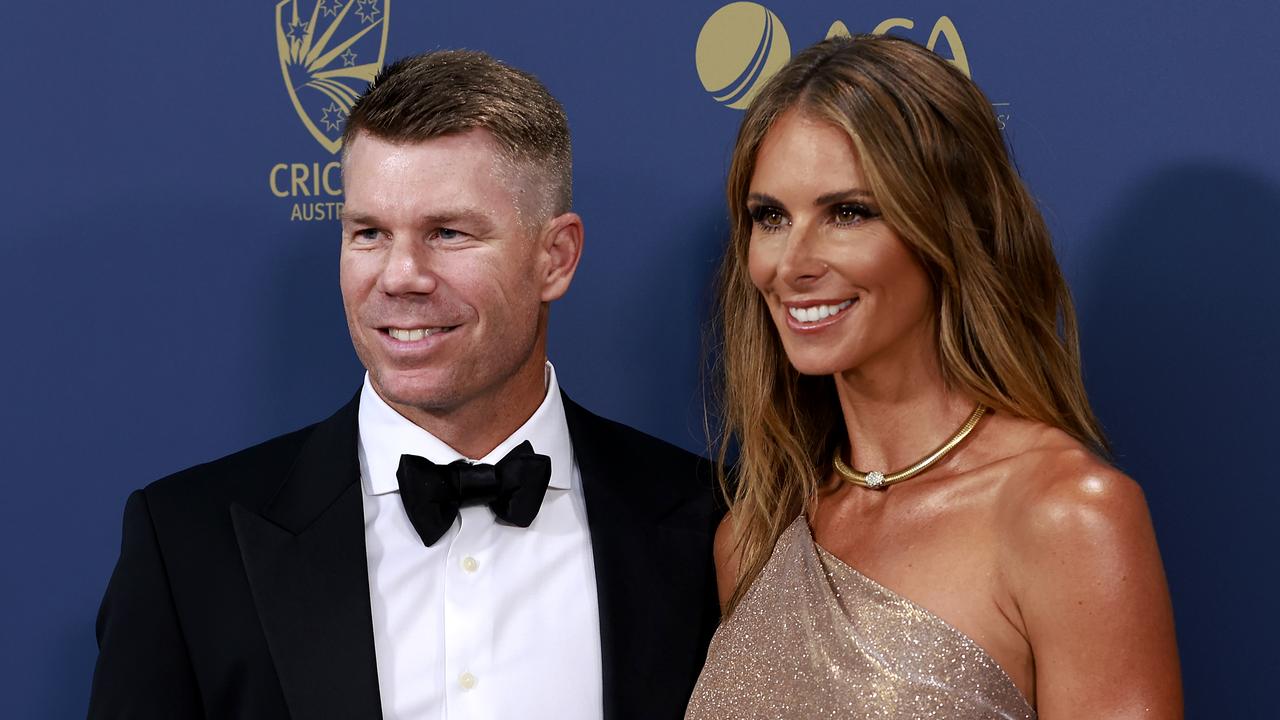 David Warner and wife Candice. Photo by Mark Evans/Getty Images