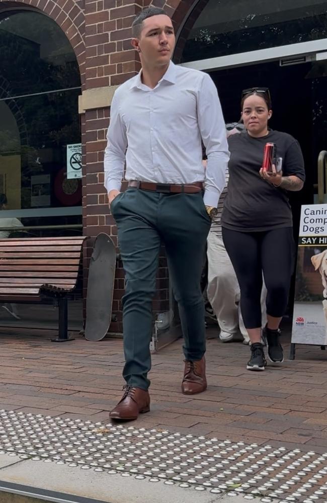 Emillio Martinez, 18, Bonnyrigg Heights, outside Manly Local Court on Wednesday, where he pleaded not guilty to charges of riot and affray over a brawl at Manly on January 6.