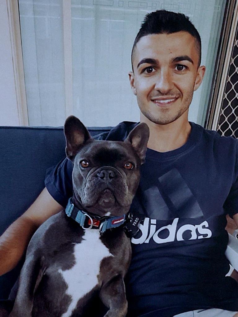 Aaron Vidal and his dog Fred. Picture: Supplied/NCA NewsWire / Dylan Coker