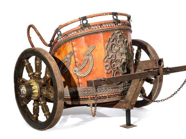 A chariot from the same movie is also up for sale.