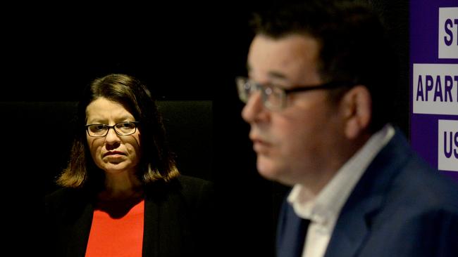 Two weeks ago Andrews chose to jettison his health minister Jenny Mikakos. Picture: Andrew Henshaw