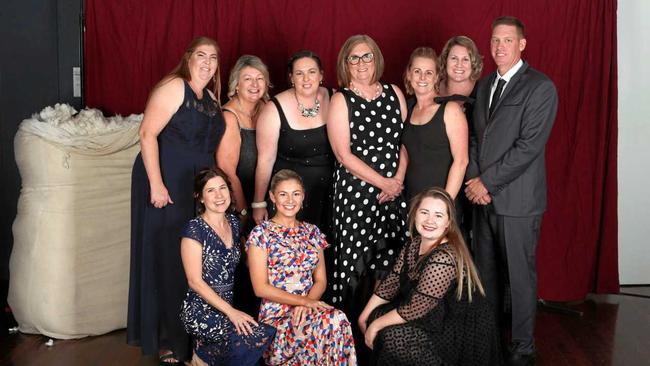 COTTON COMMITTEE: Back Row: Jennifer Keeley, Catherine Galea, Jodie Dawson, Gayle Mosley, Carly Kiely, Christina Johansen, CHCG&IA President Aaron Kiely. Front Row: Beth Burnett, Alexandria Galea, Sharna Holman. Picture: James Laws Photography