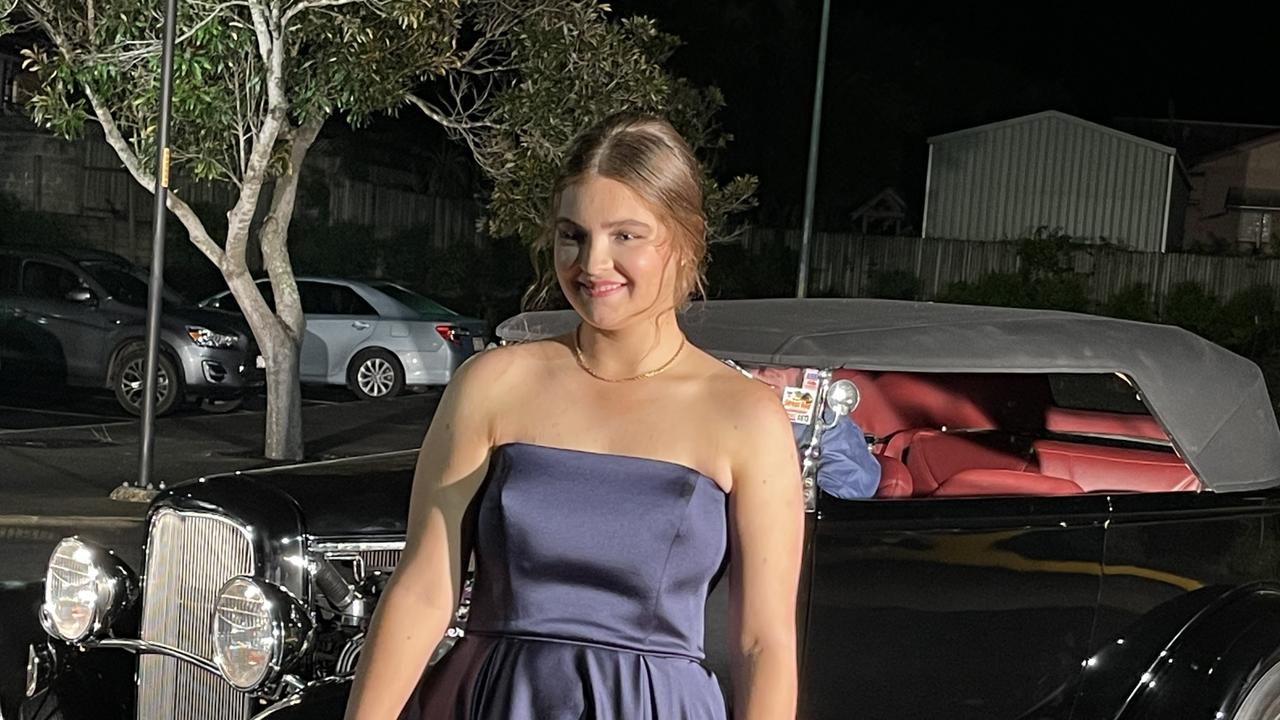 The students arrive at St Mary's College formal at the Brolga Theatre.