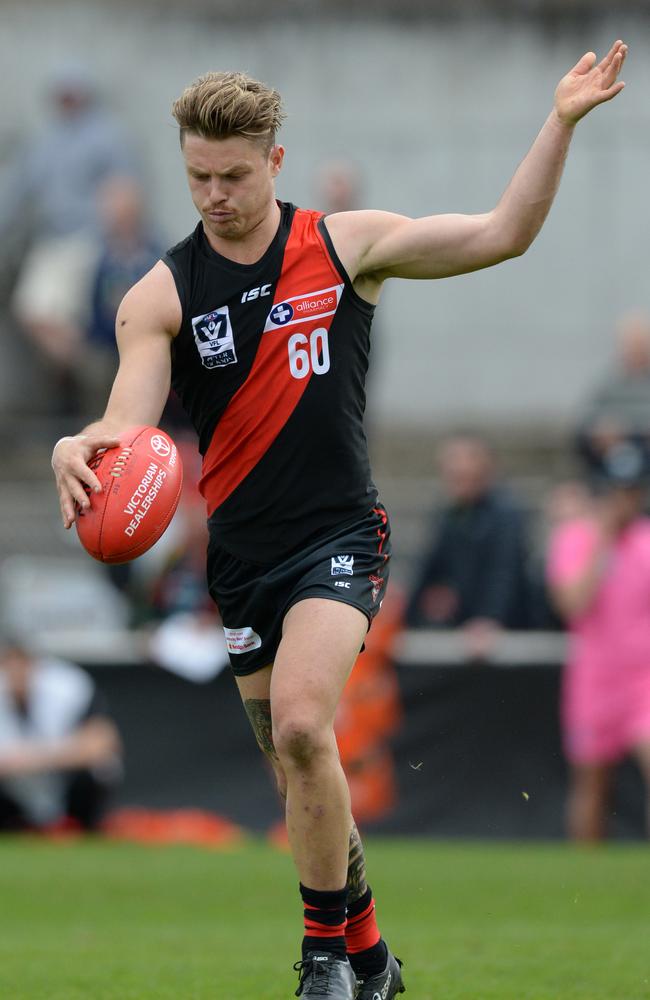 Ben Fennell in action for Essendon’s VFL team this year. Picture: Chris Eastman.