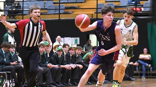 GPS Firsts basketball between Brisbane Boys College and The Southport School Saturday August 13, 2022. Picture, John Gass