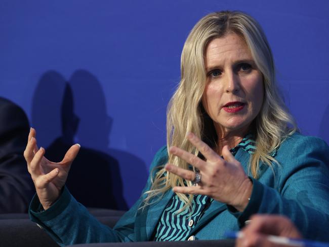 15/11/24: ASIC Commissioner, Simone Constant speaks during a panel discussion at  the ASIC annual conference on day 2. John Feder/The Australian.