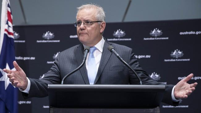 Scott Morrison has weathered a stormy three weeks. Picture: Gary Ramage