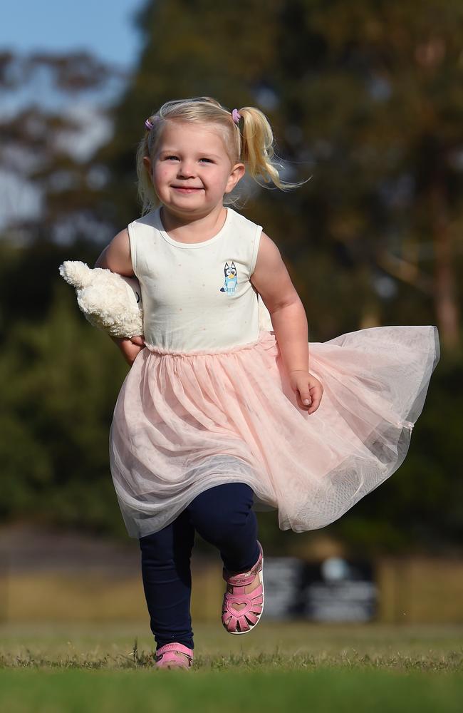 Raffi Smith-Rogers, 3, can’t wait to see her Nanna. Picture: Josie Hayden