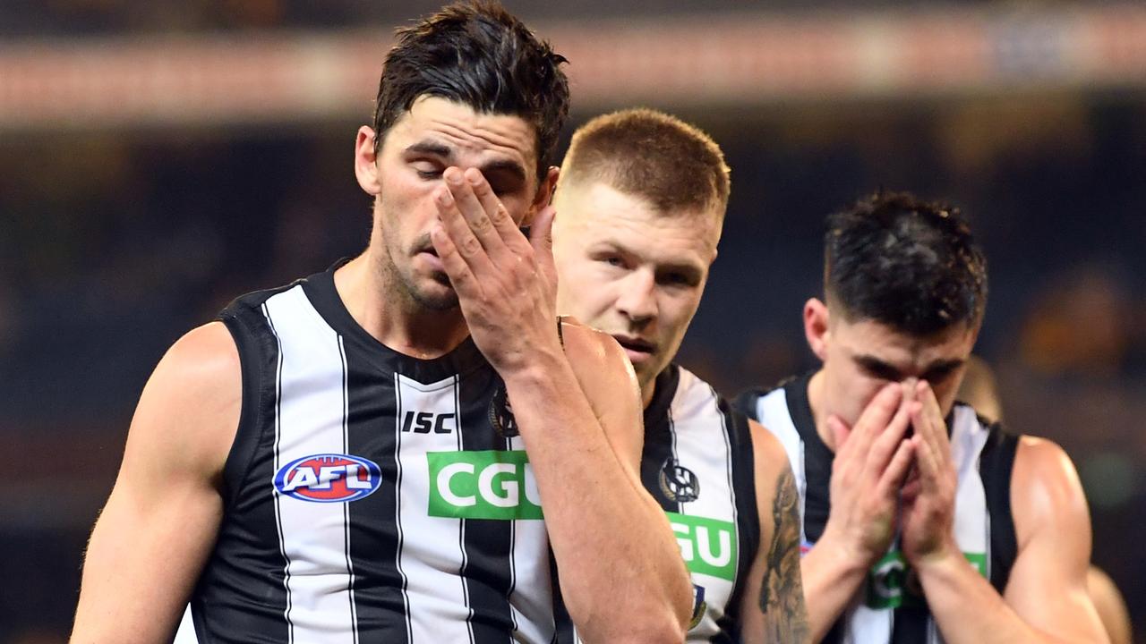 The Magpies’ July record has come under the spotlight. Photo: AAP Image/Julian Smith