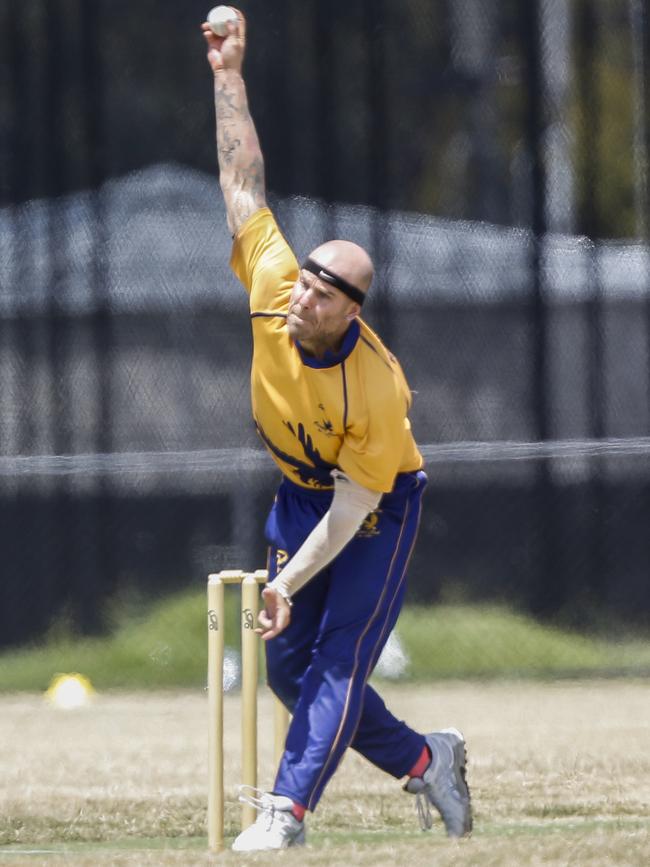 Somerville fast bowler Jayde Herrick. Picture: Valeriu Campan