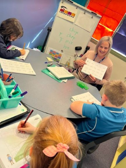 A Cranbourne East Primary School Tutor Learning Initiative Team member hard at work. Image: supplied.