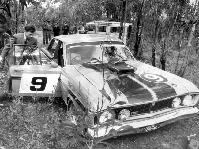 1973: The night before he was due to race at the Adelaide International Raceway, Allan Moffatt’s Ford Falcon GTHO was stolen. Police found it abandoned near Eagle on the Hill. File picture