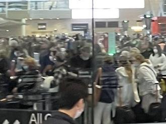 Sydney airport is in chaos as the city braces for wild weather and rains. Picture: Twitter