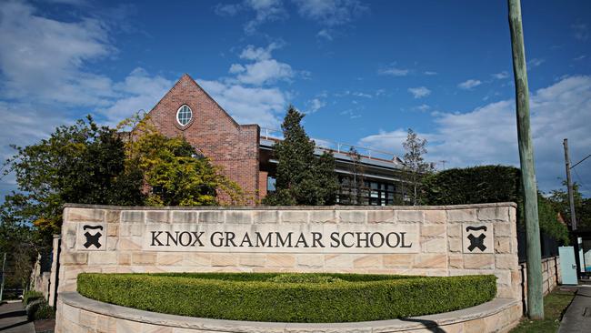 Knox Grammar School seen from the gates on Pacific Hwy Wahroonga. Picture: NCA NewsWire / Adam Yip