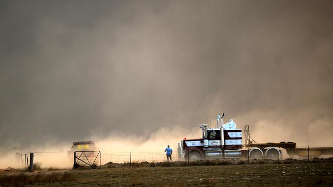 Fire activity in Bredbo on Saturday. Picture: Jeremy Piper