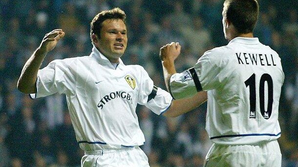 The relationship between Mark Viduka, left, and Harry Kewell soured at Leeds