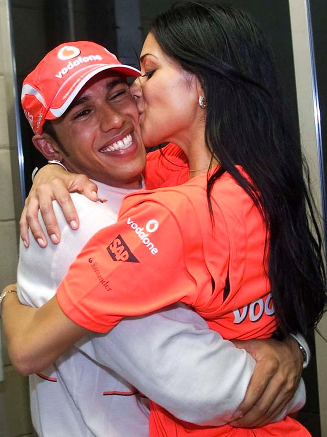 Nicole Scherzinger with ex-boyfriend Lewis Hamilton.