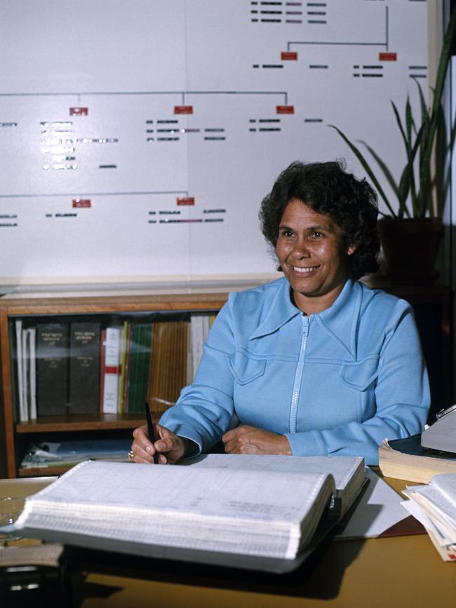 O'Donoghue working at Department of Aboriginal Affairs during the 1970s. Picture: Lowitja O'Donoghue Collection