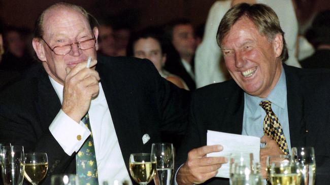 Kerry Packer and John Singleton might have stitched up Dawn Fraser at the auction of her controversial flag. Picture: Michael Amendolia