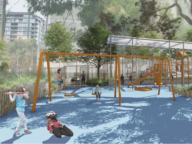 Concept for an upgraded James Hilder Playground, Surry Hills. Picture: City of Sydney