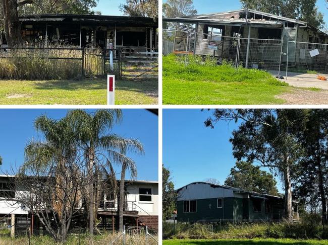 A number of properties sit derelict in the streets of Boggabilla, with many having been torched and abandoned.