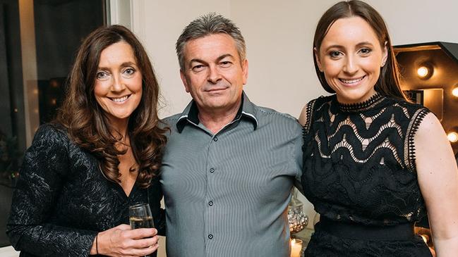 Borce Ristevski with Karen Ristevski (left) and their daughter Sarah. Picture: Supplied