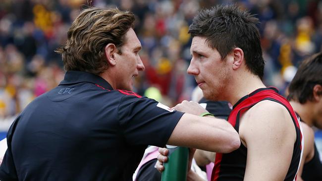 Hawthorn v Essendon James Hird & Nick O'Brien Picture:Wayne Ludbey