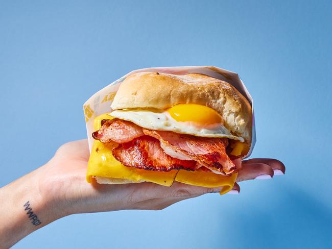 Start the day right with EBBY’s egg, bacon and cheese loaded roll.