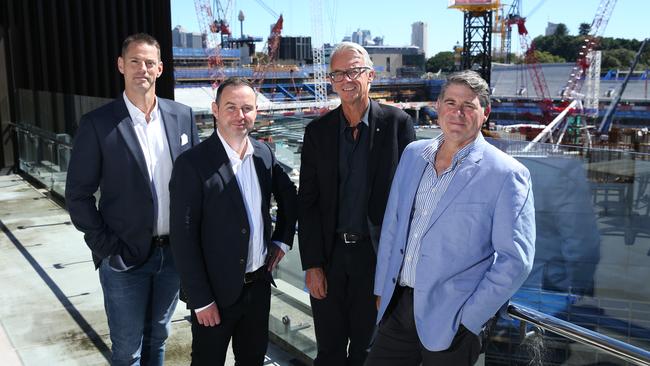 Alacria chairman David Gallop with fellow directors Chris Nunn, Luke Bould and Dino DiPierdomenico. Picture: Britta Campion.