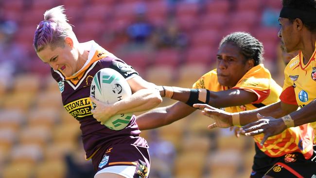 Chelsea Baker brings attacking spark to the Broncos backline. Picture: AAP