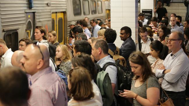 Trains normally frequent at stations such as Wynyard will appear less often. Picture: Christian Gilles