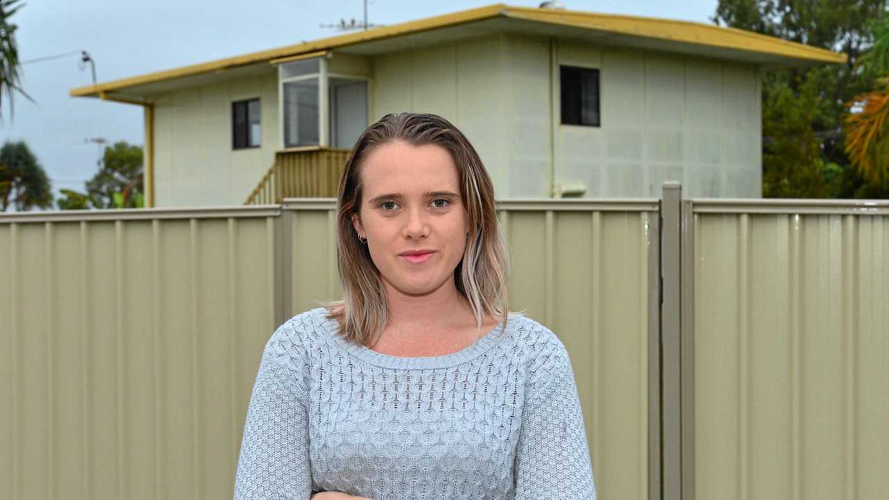 Alyx Wilson had to rent a $385 unit in Currimundi because the market was too competitive for cheaper rental housing. She is now renting a room from friends who own a house in Currimundi, and says its much more affordable. Picture: John McCutcheon