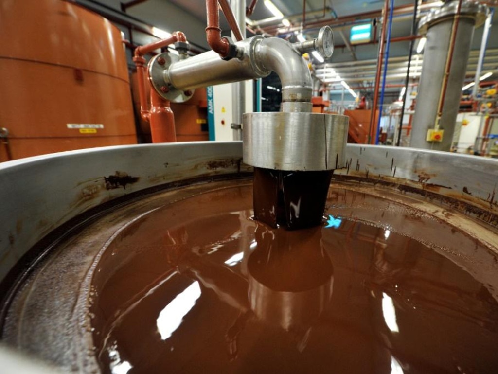 Barry Callebaut's plant in Wieze, Belgium, produces liquid chocolate in wholesale batches for 73 clients making confectionaries