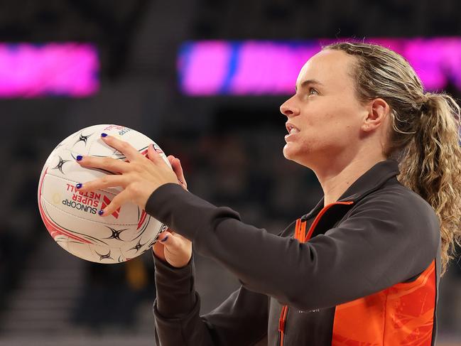 Jo Harten is the second-oldest player in Super Netball but has made no call on her future. Picture: Kelly Defina/Getty Images.