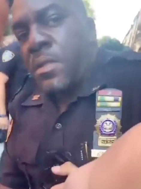 NYPD police officer Kendo Kinsey. Picture: Twitter / @etanthomas36